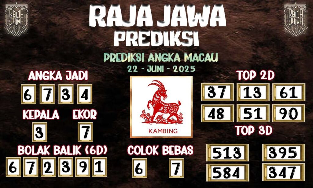 Prediksi Togel Macau 22 Juni 2025 Dari Raja Jawa