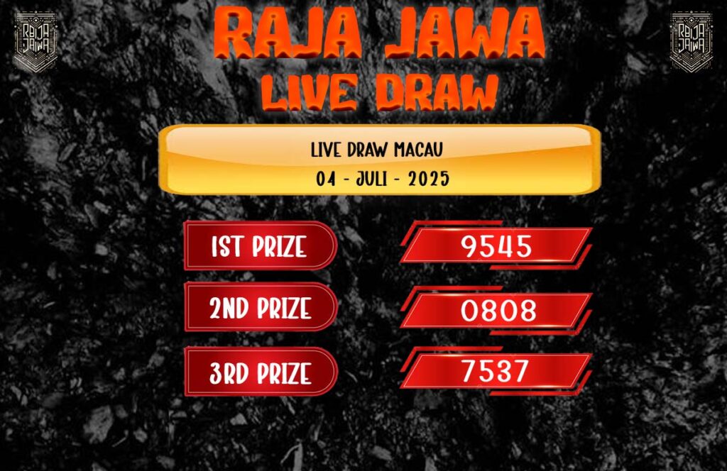 Live Draw Togel Macau 04 Juli 2025 Dari Raja Jawa