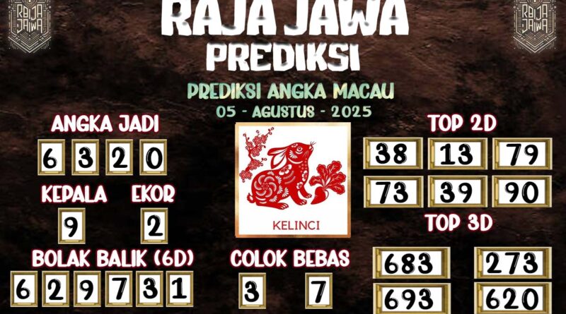 Prediksi Togel Macau 05 Agustus 2025 Dari Raja Jawa
