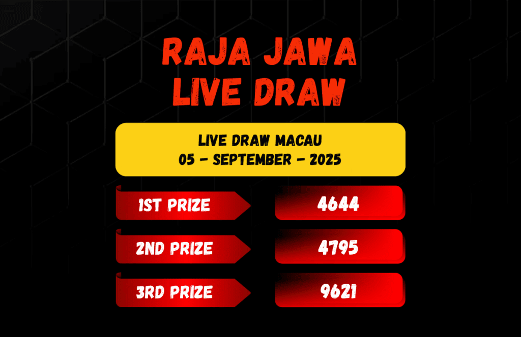 Live Draw Togel Macau 05 September 2025 Dari Raja Jawa