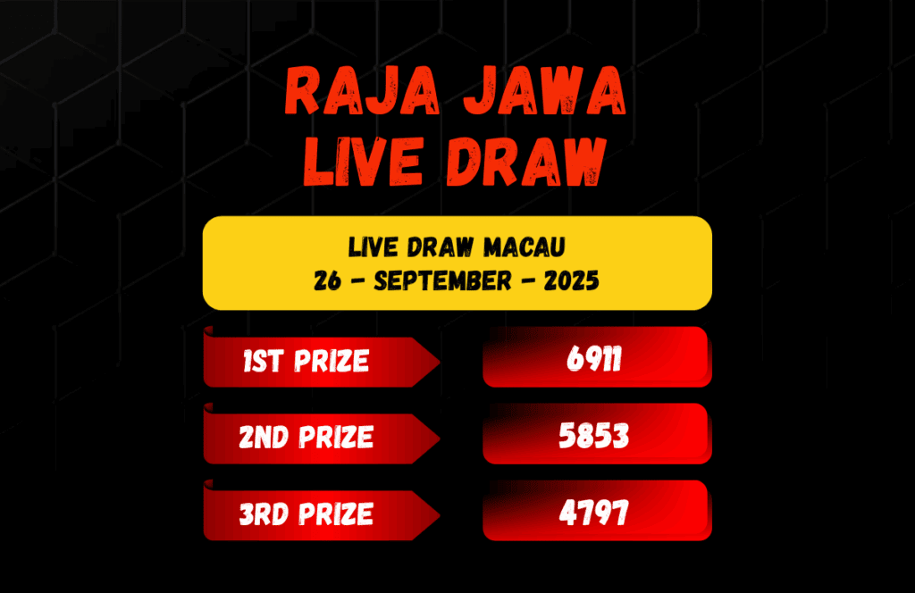 Live Draw Togel Macau 26 September 2025 Dari Raja Jawa