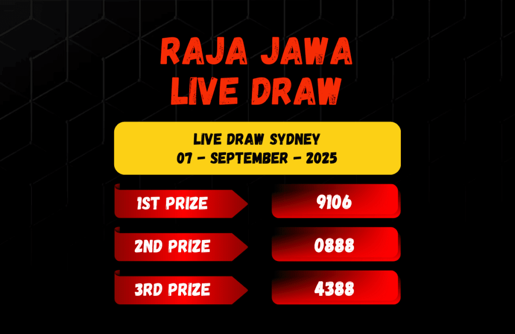 Live Draw Togel Sydney 07 September 2025 Dari Raja Jawa