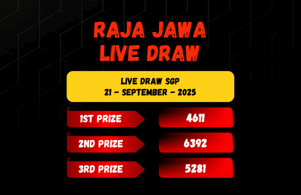 Live Draw Togel SGP 21 September 2025 Dari Raja Jawa