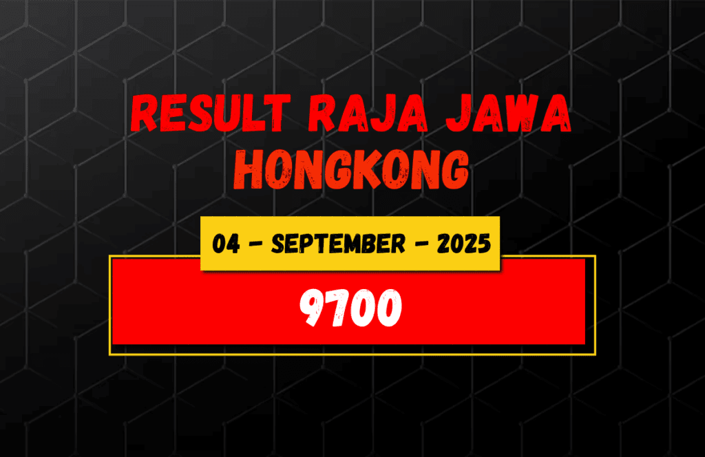 Data Result Togel Hongkong 4 September 2025 Dari Raja Jawa
