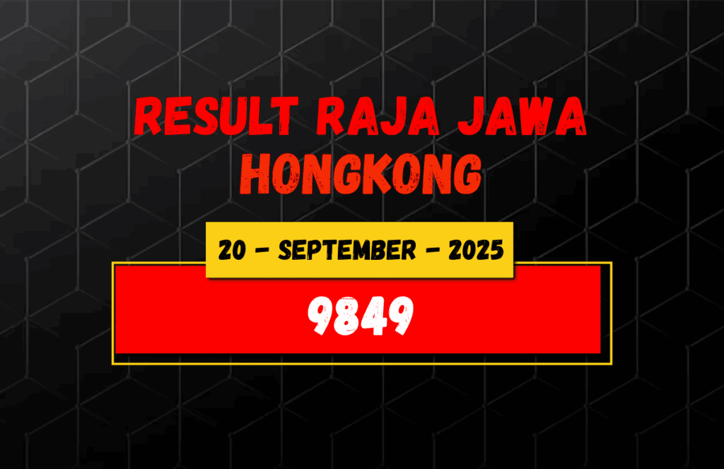 Data Result Togel Hongkong 20 September 2025 Dari Raja Jawa