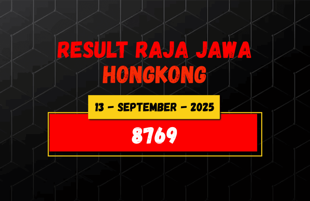 Data Result Togel Hongkong 13 September 2025 Dari Raja Jawa