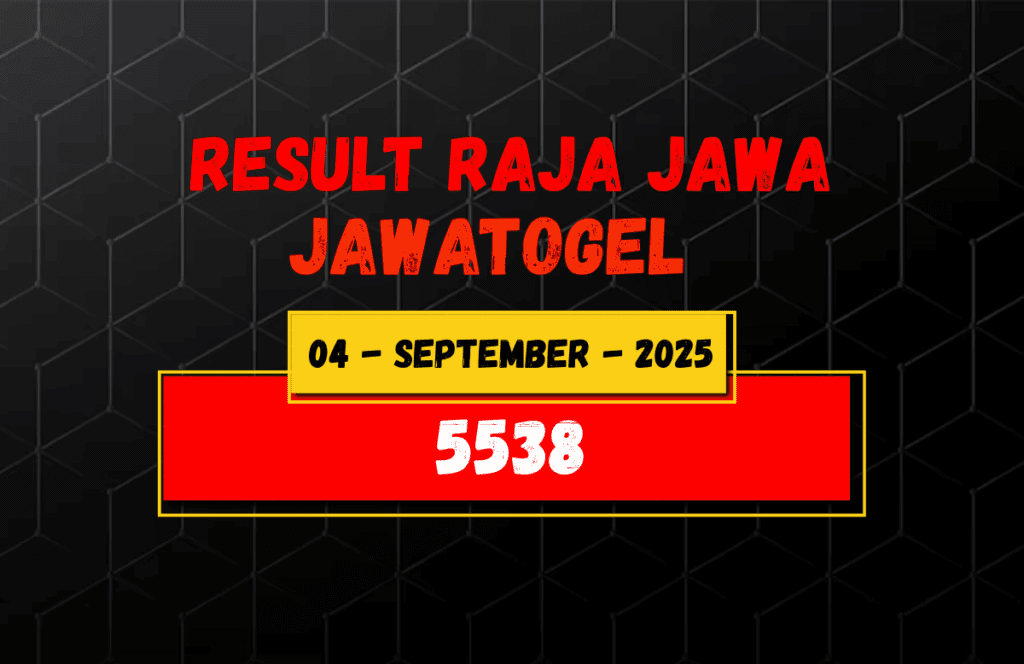 Data Result Togel Jawa 4 September 2025 Dari Raja Jawa