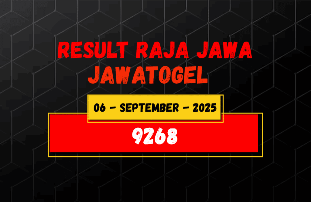 Data Result Togel Jawa 6 September 2025 Dari Raja Jawa