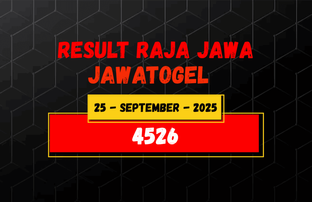 Data Result Togel Jawa 25 September 2025 Dari Raja Jawa