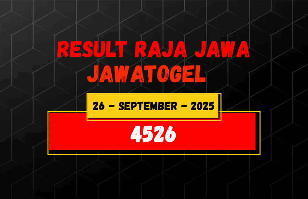 Data Result Togel Jawa 26 September 2025 Dari Raja Jawa