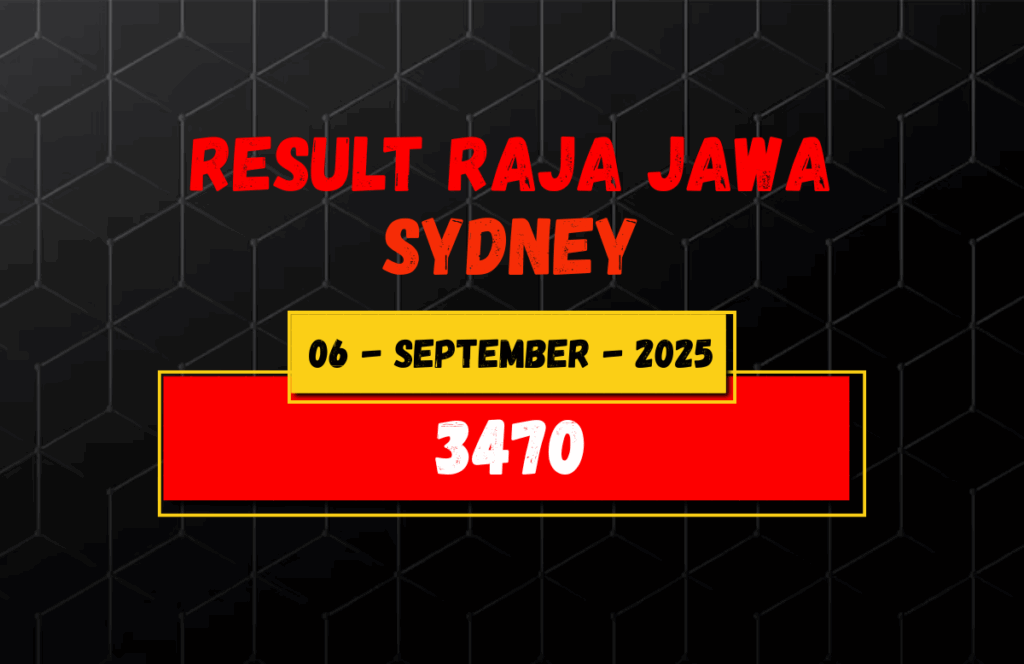 Hasil Togel Sydney 6 September 2025
