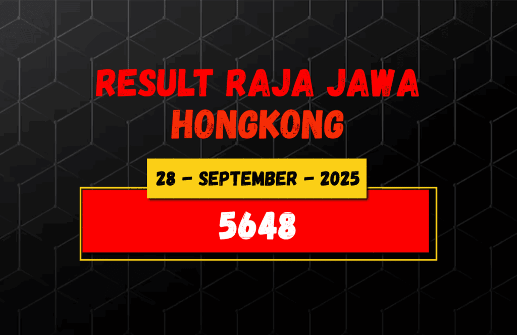 Data Result Togel Hongkong 28 September 2025 Dari Raja Jawa