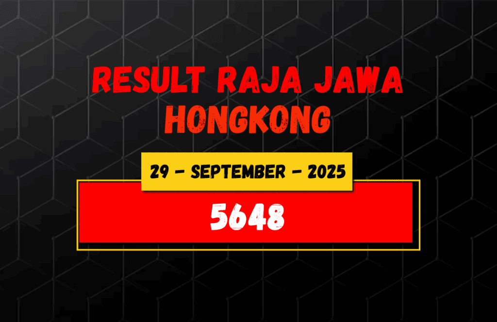 Data Result Togel Hongkong 29 September 2025 Dari Raja Jawa