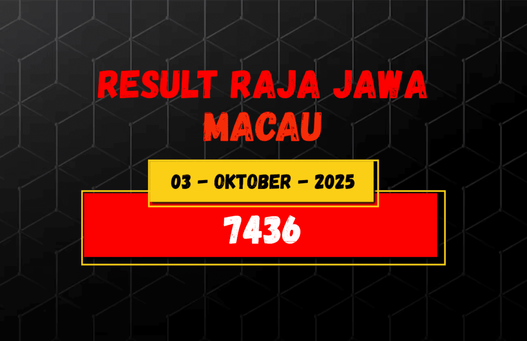 Hasil Togel Macau 3 Oktober 2025