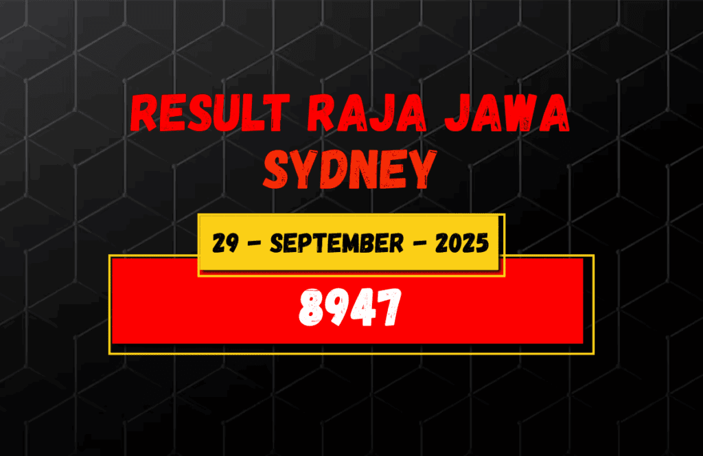 Hasil Togel Sydney 29 September 2025